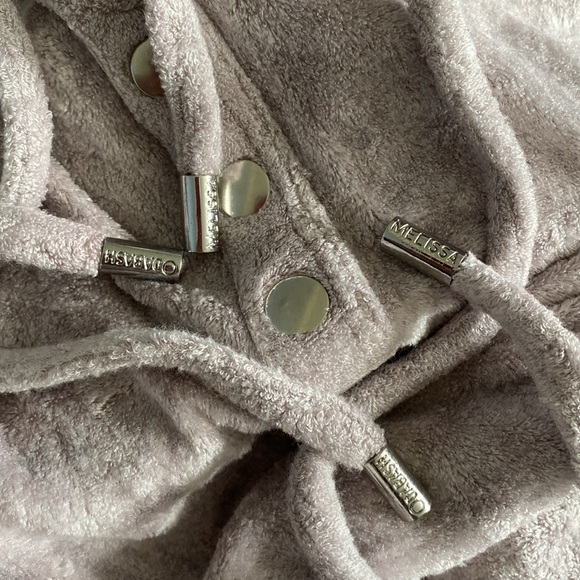 MELISSA ODABASH bandeau jumpsuit velour terry cloth S - Picture 5 of 5